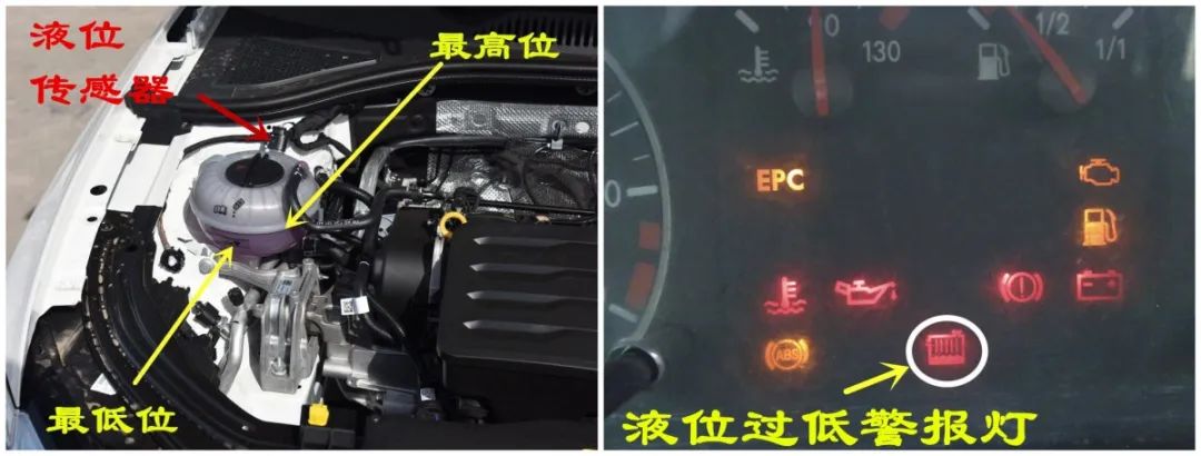 汽车发动机冷却液液位传感器温度传感器温控开关有什么区别